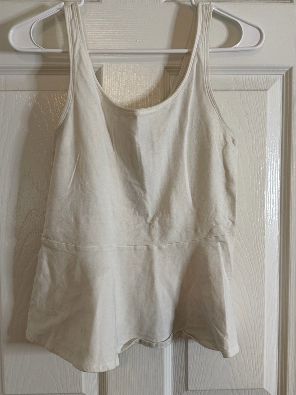 Express White Peplum Tank Top